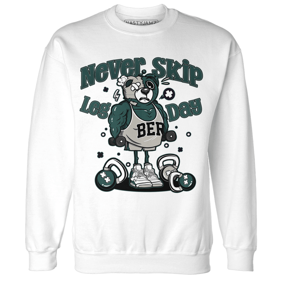 Oxidized Green 4s Sweatshirt Match Leg Day BER - NastyJamz