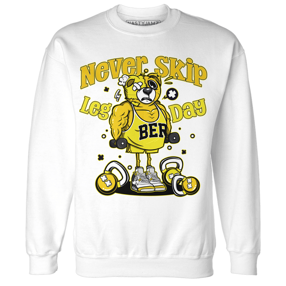 Vivid Sulfur 4s Sweatshirt Match Leg Day BER - NastyJamz