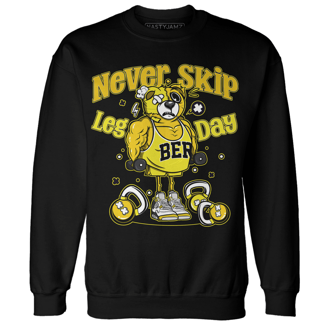 Vivid Sulfur 4s Sweatshirt Match Leg Day BER - NastyJamz