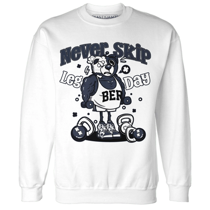 White-Navy-6s-Sweatshirt-Match-Leg-Day-BER