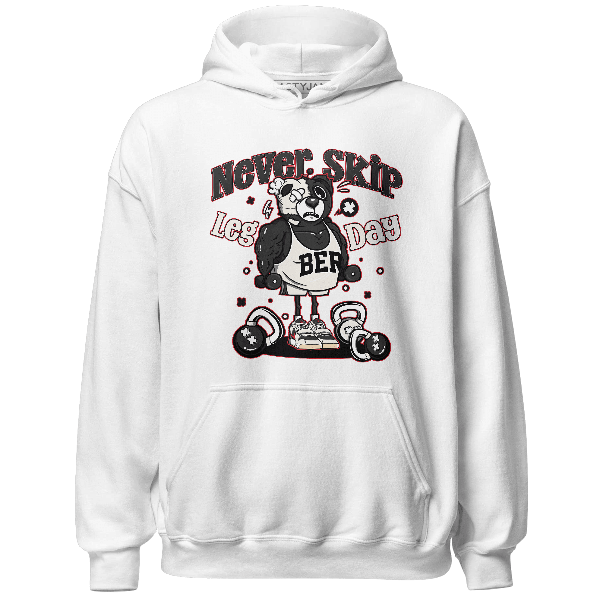 Jumman Jack University Red Hoodie Match Leg Day BER - NastyJamz