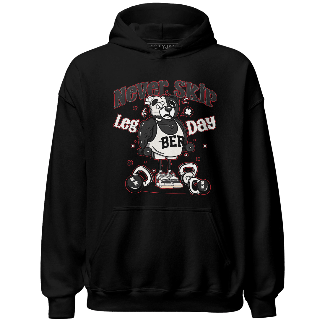 Jumman Jack University Red Hoodie Match Leg Day BER - NastyJamz