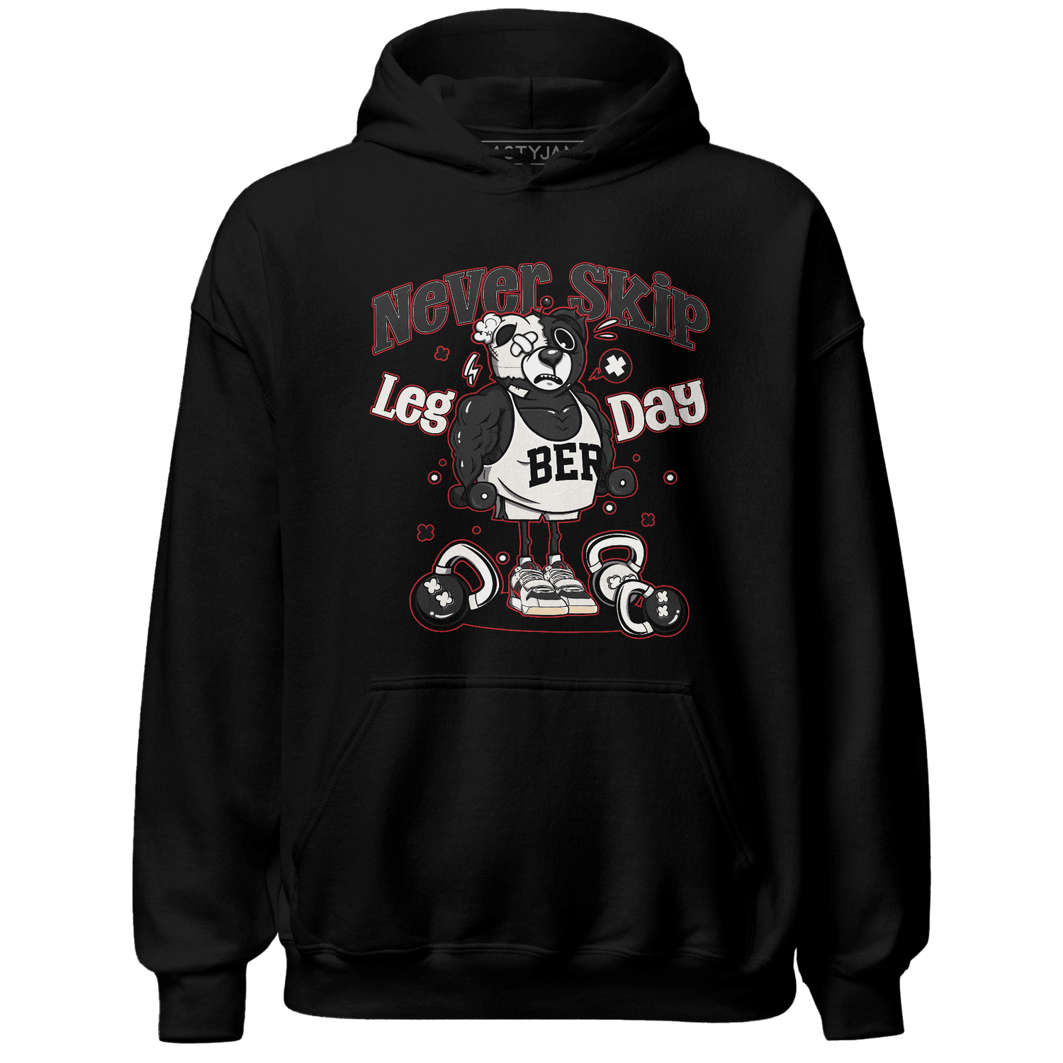 Jumman Jack University Red Hoodie Match Leg Day BER - NastyJamz