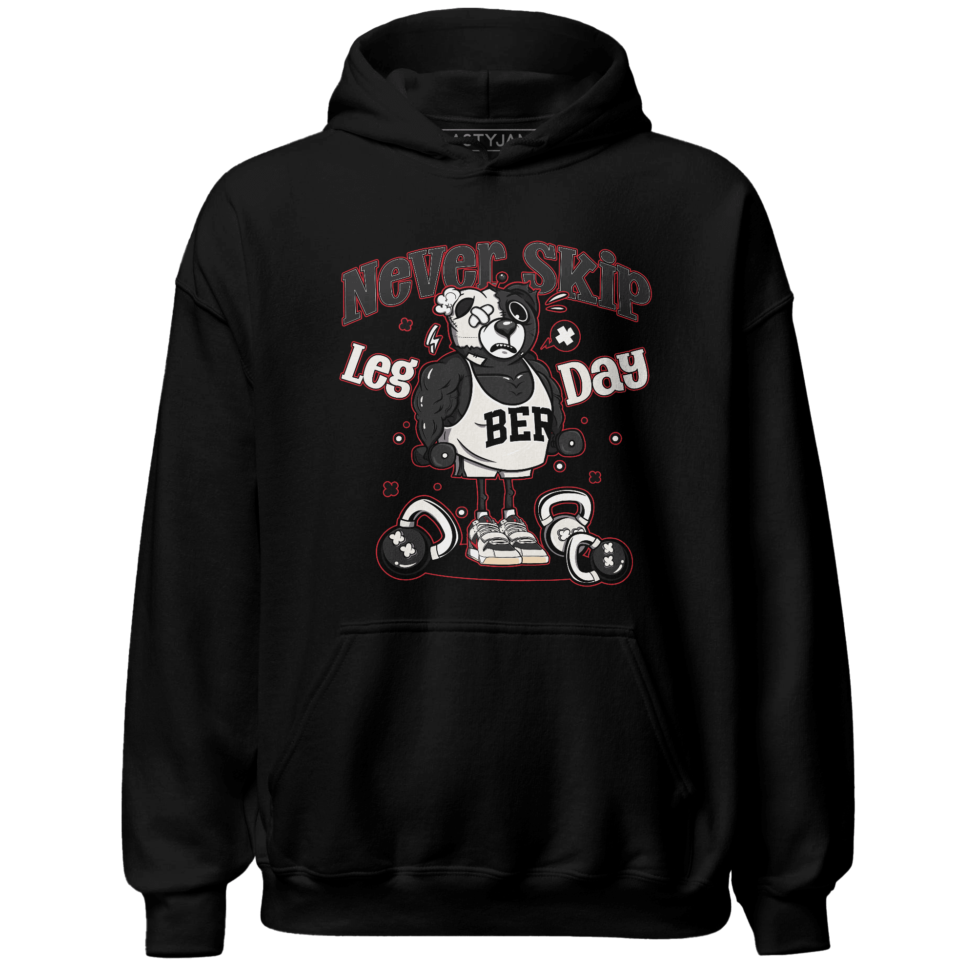 Jumman Jack University Red Hoodie Match Leg Day BER - NastyJamz