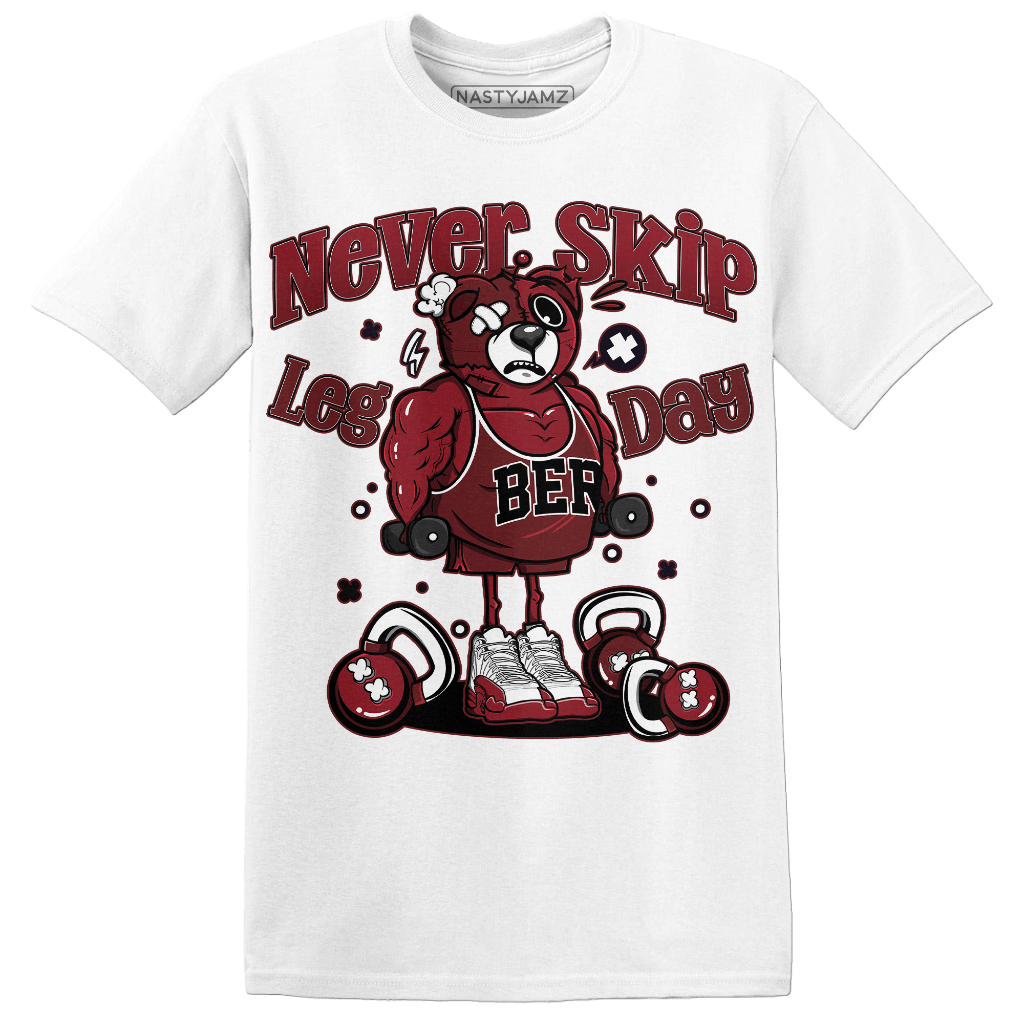 Cherry 12s T Shirt Match Leg Day BER - NastyJamz