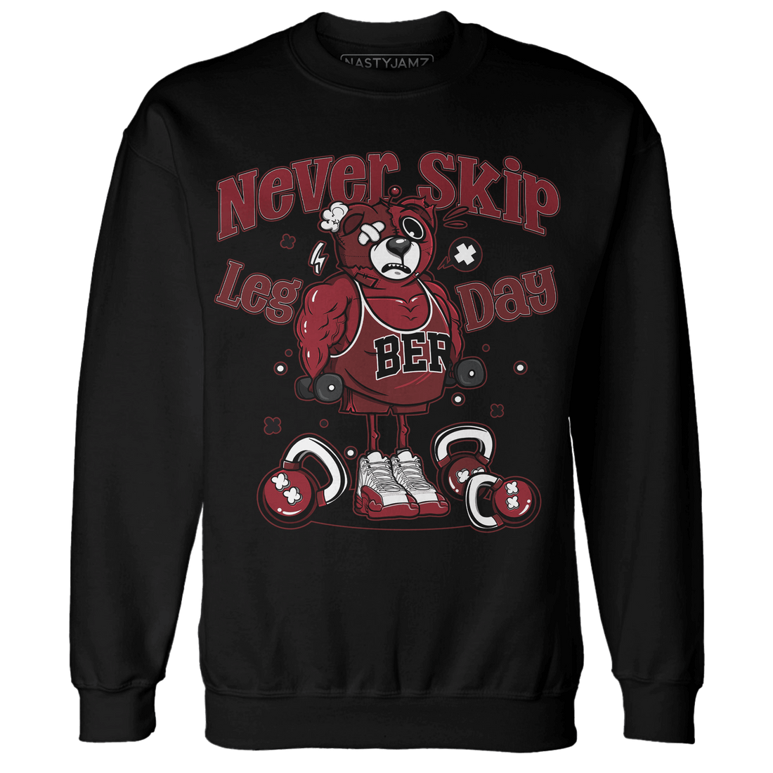 Cherry 12s Sweatshirt Match Leg Day BER - NastyJamz