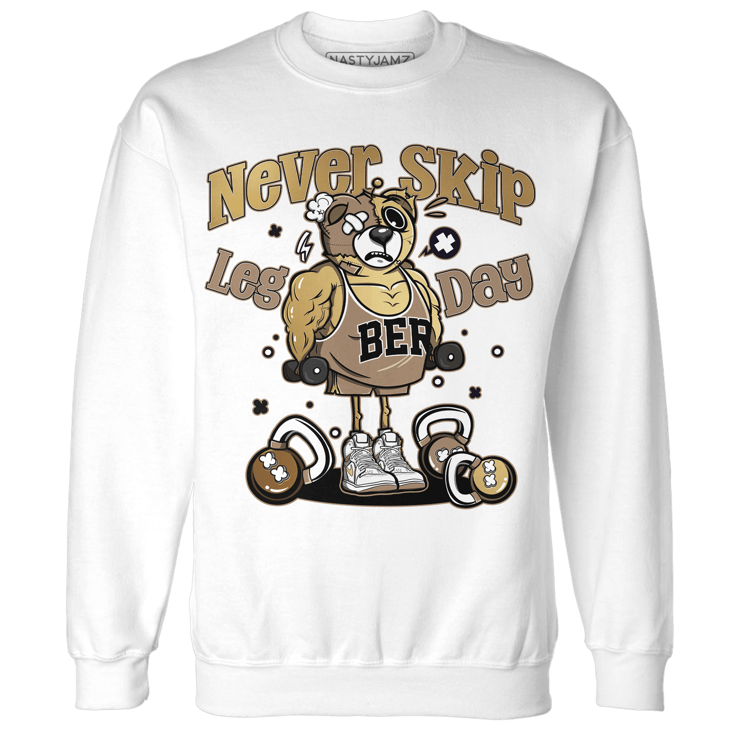 High OG Metallic Gold 1s Sweatshirt Match Leg Day BER - NastyJamz