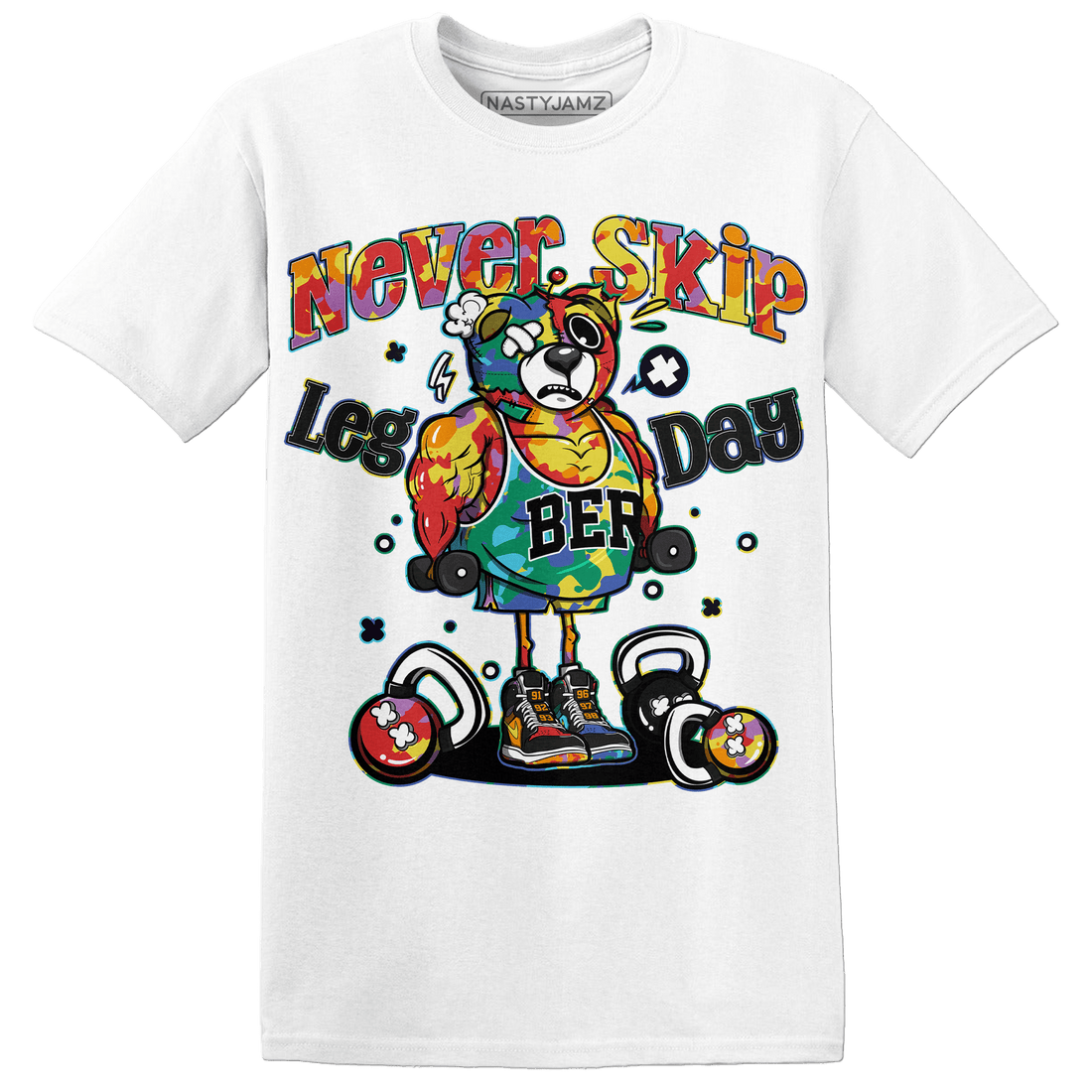 Mid GS Six Championships 1s T Shirt Match Leg Day BER - NastyJamz