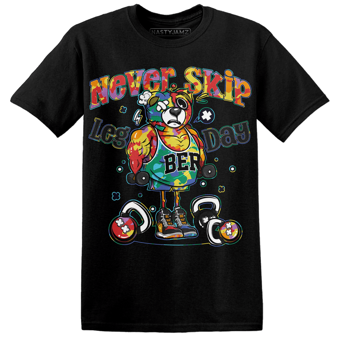 Mid GS Six Championships 1s T Shirt Match Leg Day BER - NastyJamz