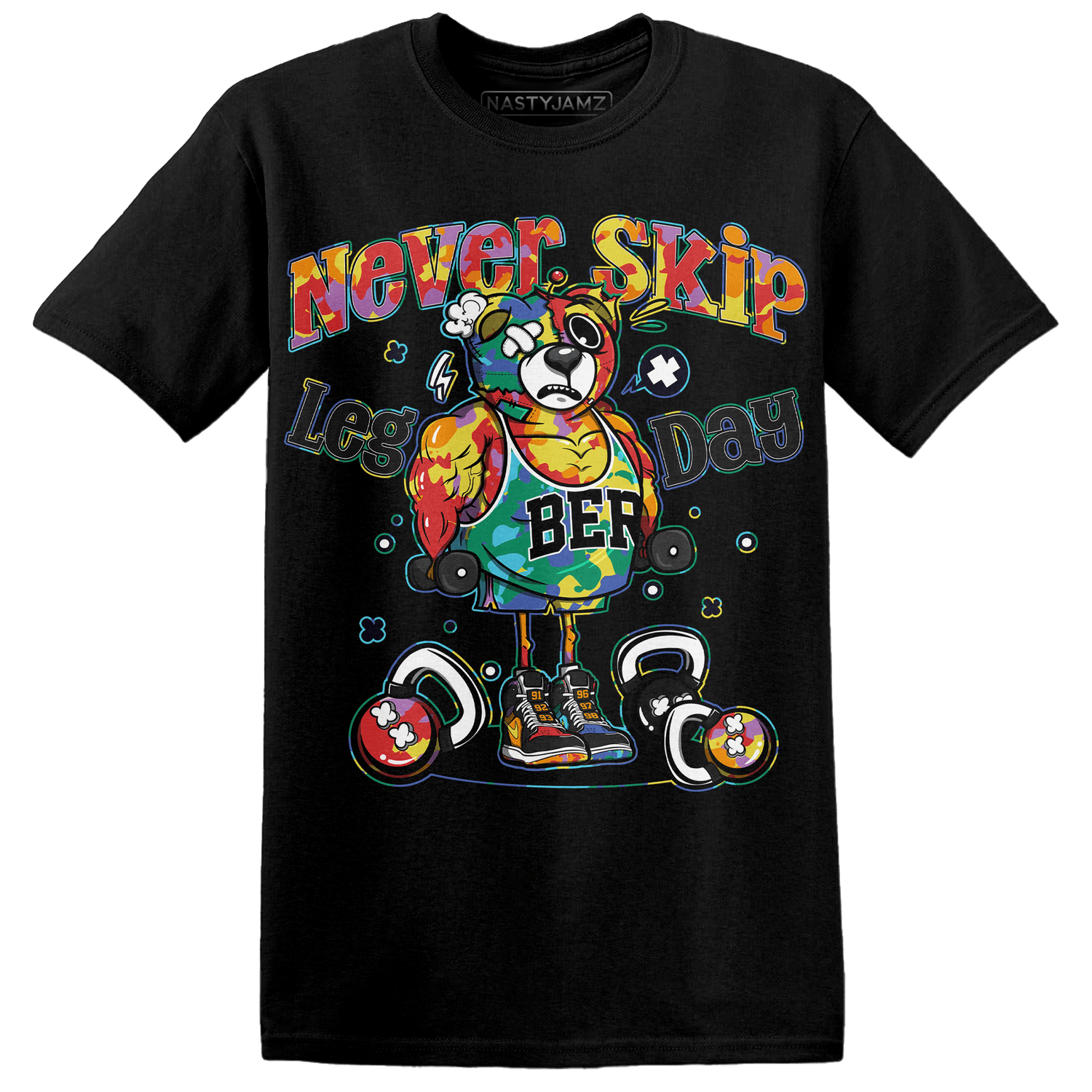 Mid GS Six Championships 1s T Shirt Match Leg Day BER - NastyJamz