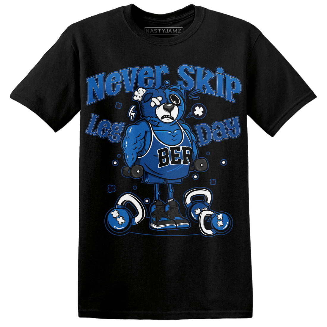 Royal Reimagined 1s T Shirt Match Leg Day BER - NastyJamz