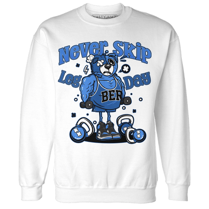 University Blue Toe 1s Sweatshirt Match Leg Day BER - NastyJamz