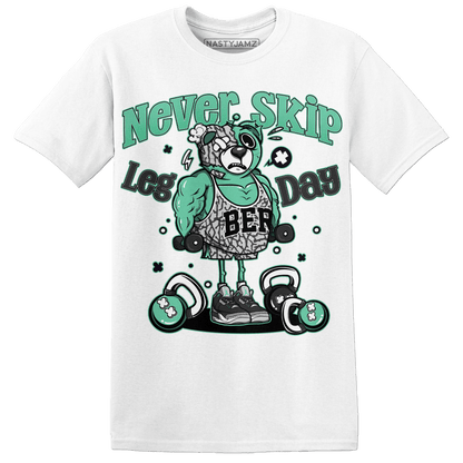 Green Glow 3s T Shirt Match Leg Day BER - NastyJamz