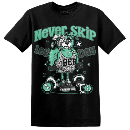 Green Glow 3s T Shirt Match Leg Day BER - NastyJamz