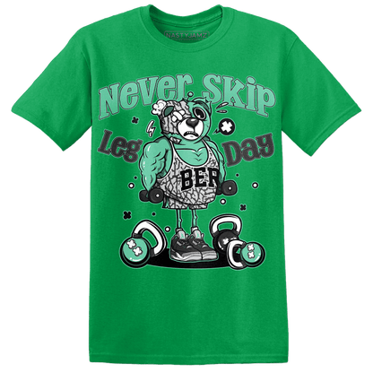 Green Glow 3s T Shirt Match Leg Day BER - NastyJamz