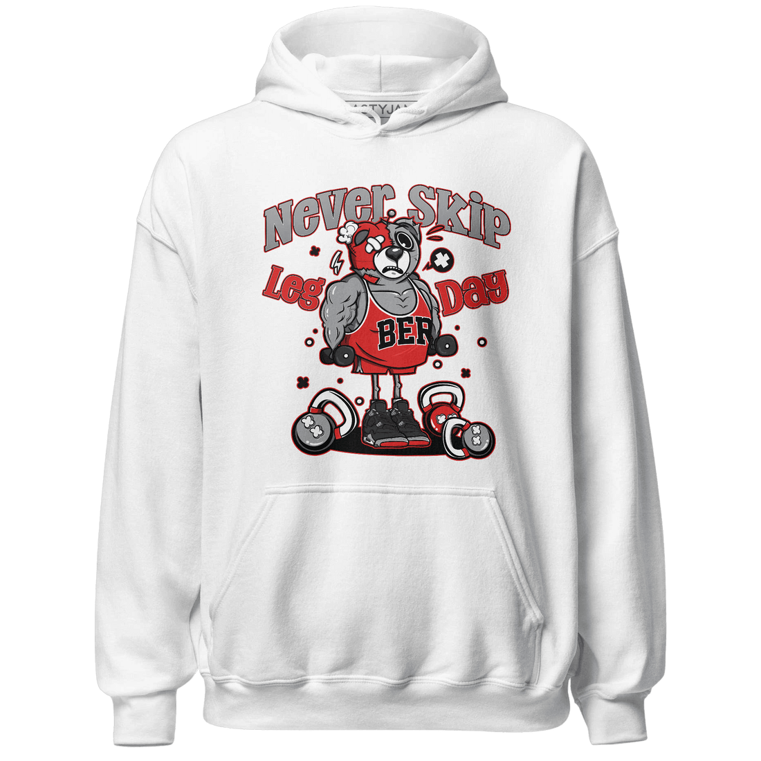 Bred Reimagined 4s Hoodie Match Leg Day BER - NastyJamz