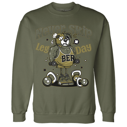 SE Craft Medium Olive 4s Sweatshirt Match Leg Day BER - NastyJamz