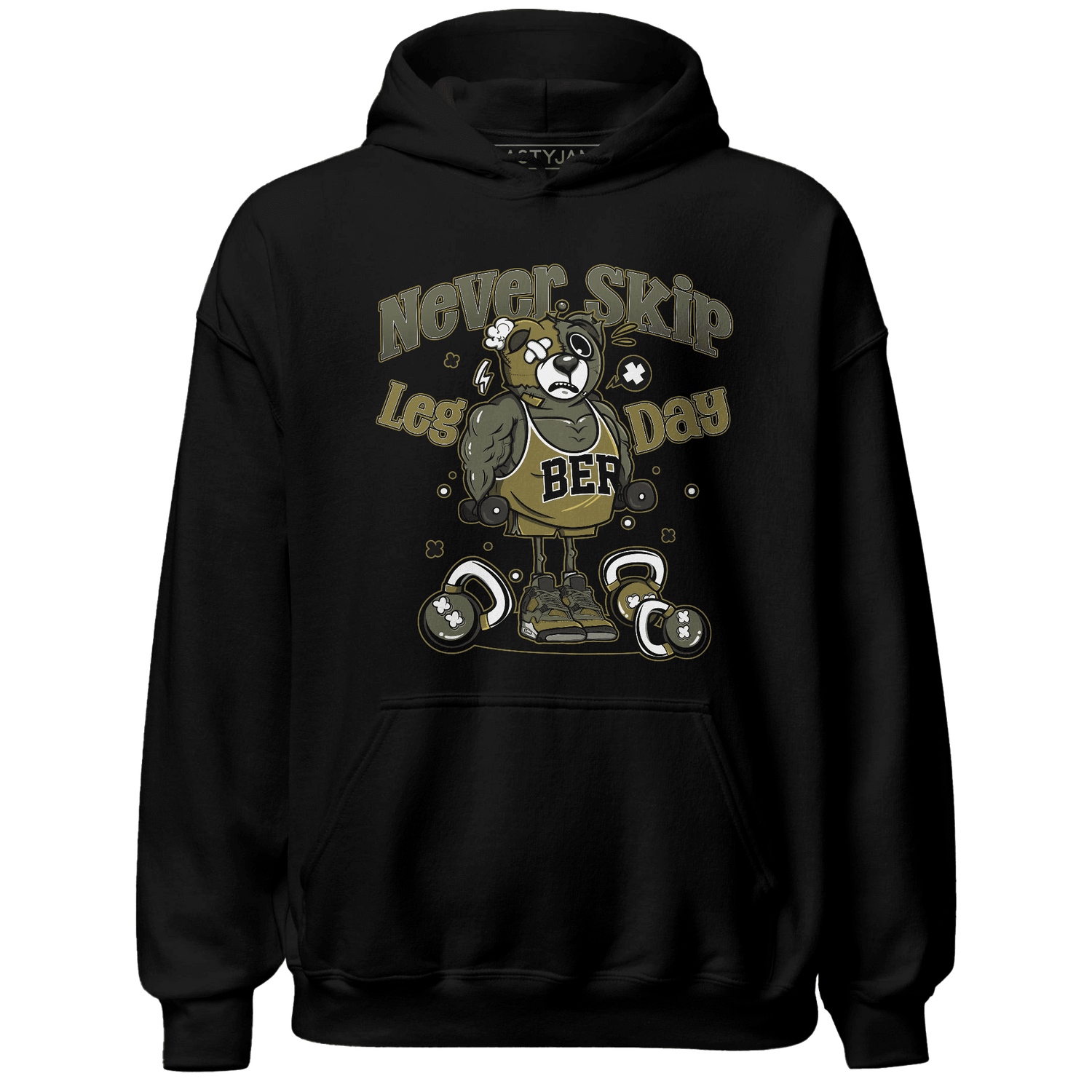 SE Craft Medium Olive 4s Hoodie Match Leg Day BER - NastyJamz