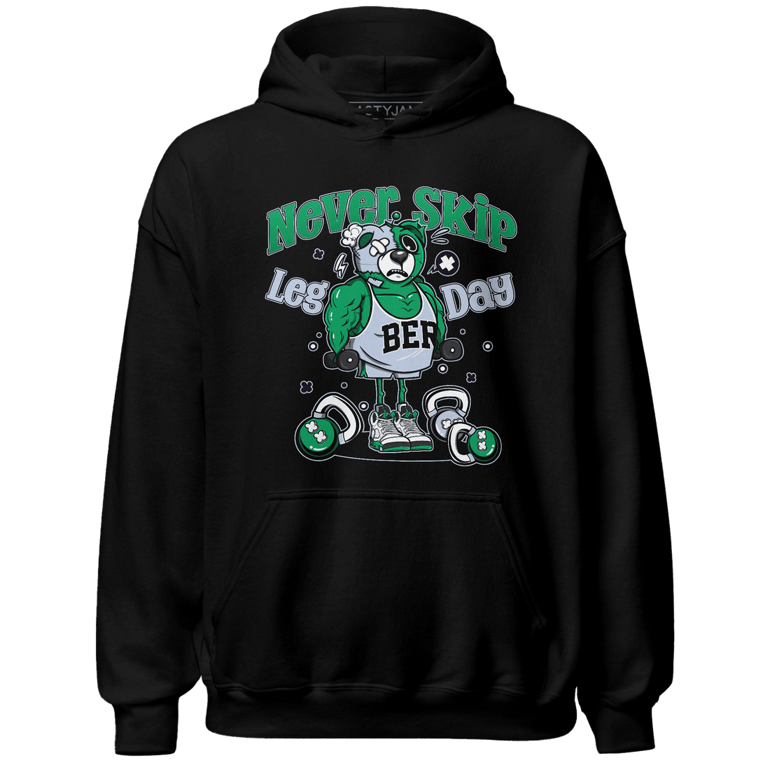 Lucky Green 5s Hoodie Match Leg Day BER - NastyJamz