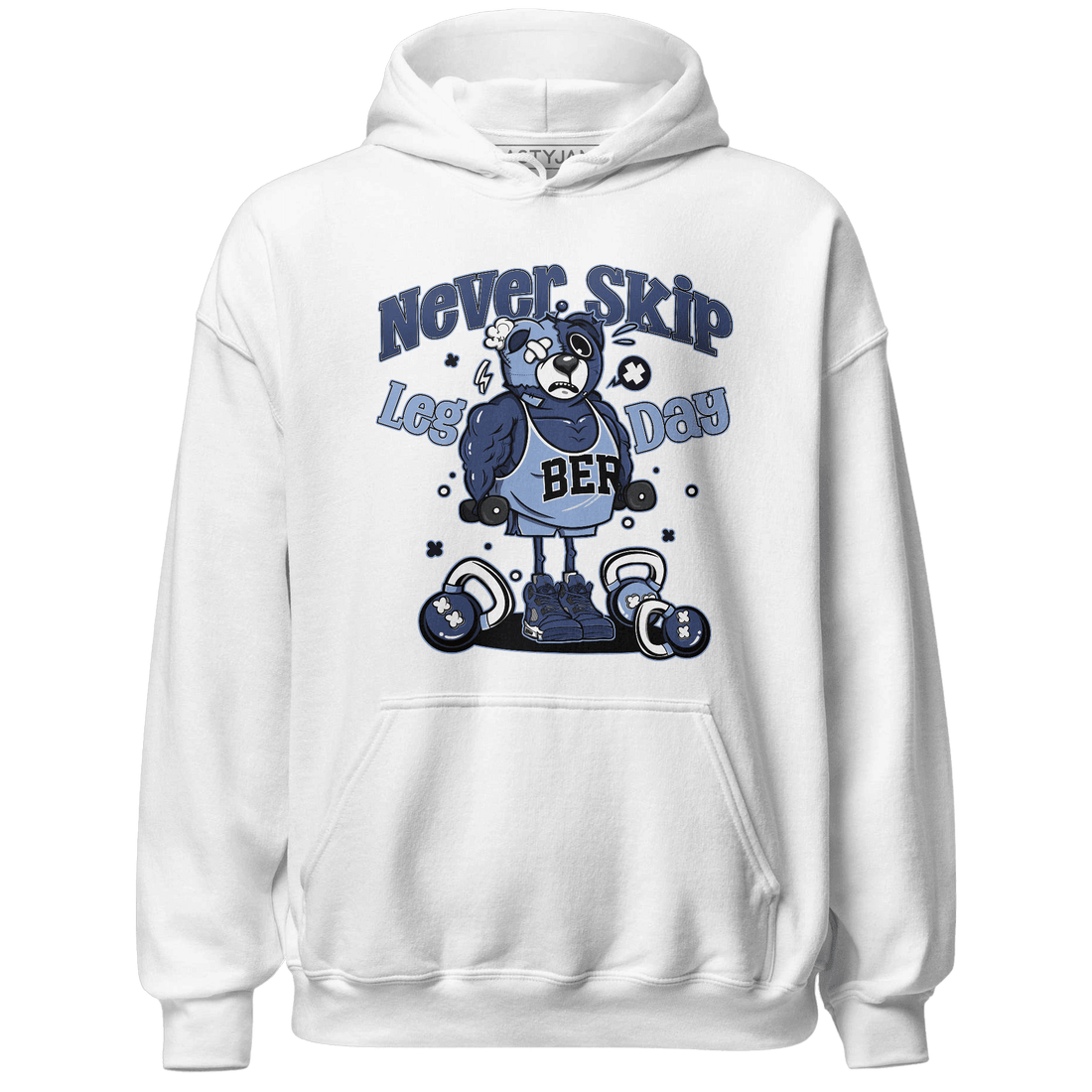 Midnight Navy 5s Hoodie Match Leg Day BER - NastyJamz