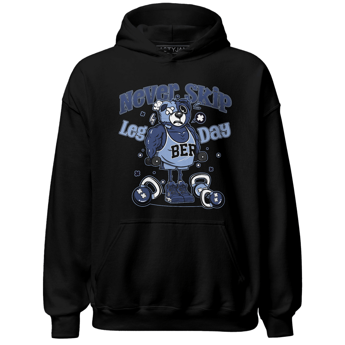 Midnight Navy 5s Hoodie Match Leg Day BER - NastyJamz
