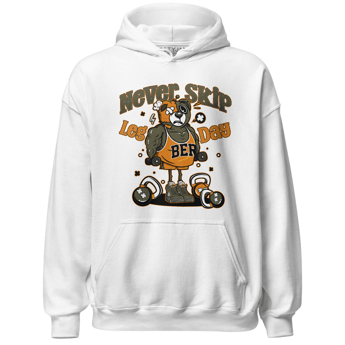 Olive 5s Hoodie Match Leg Day BER - NastyJamz