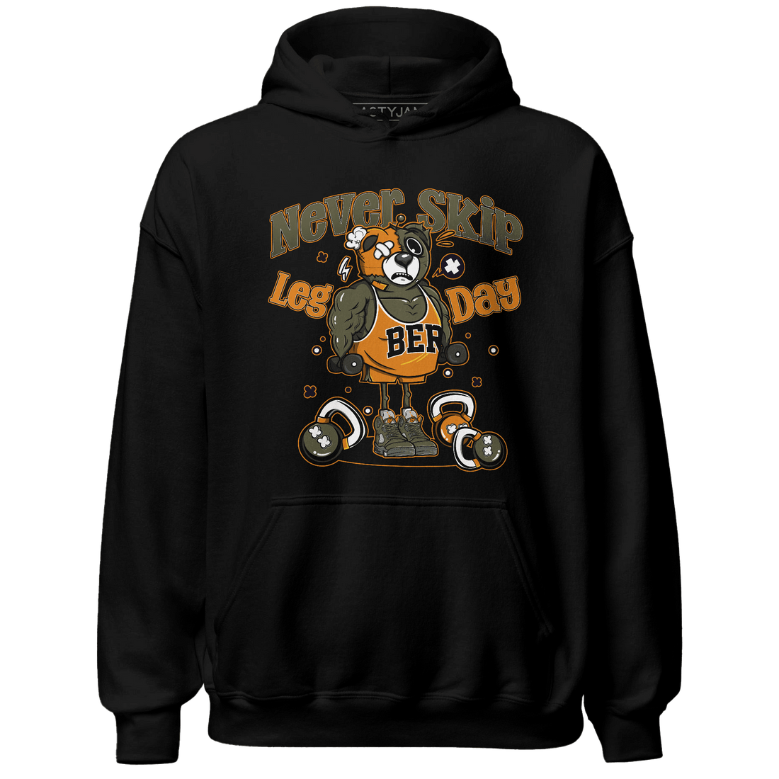Olive 5s Hoodie Match Leg Day BER - NastyJamz