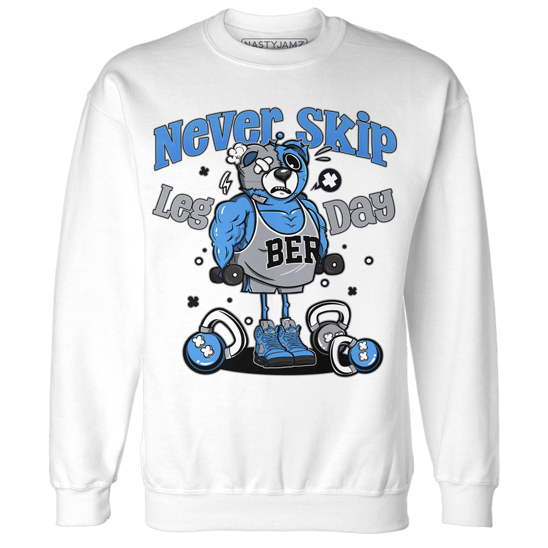 University Blue 5s Sweatshirt Match Leg Day BER - NastyJamz