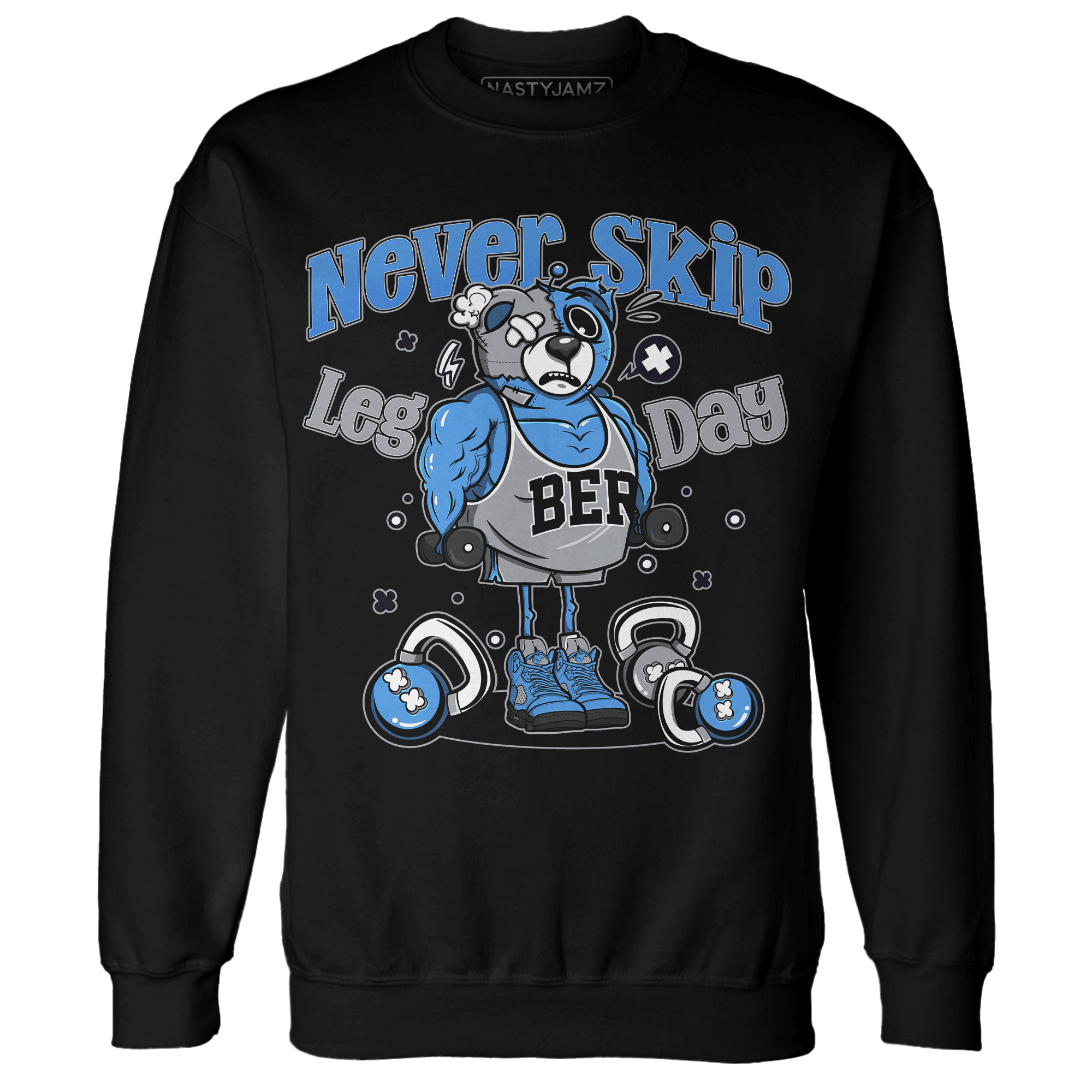 University Blue 5s Sweatshirt Match Leg Day BER - NastyJamz