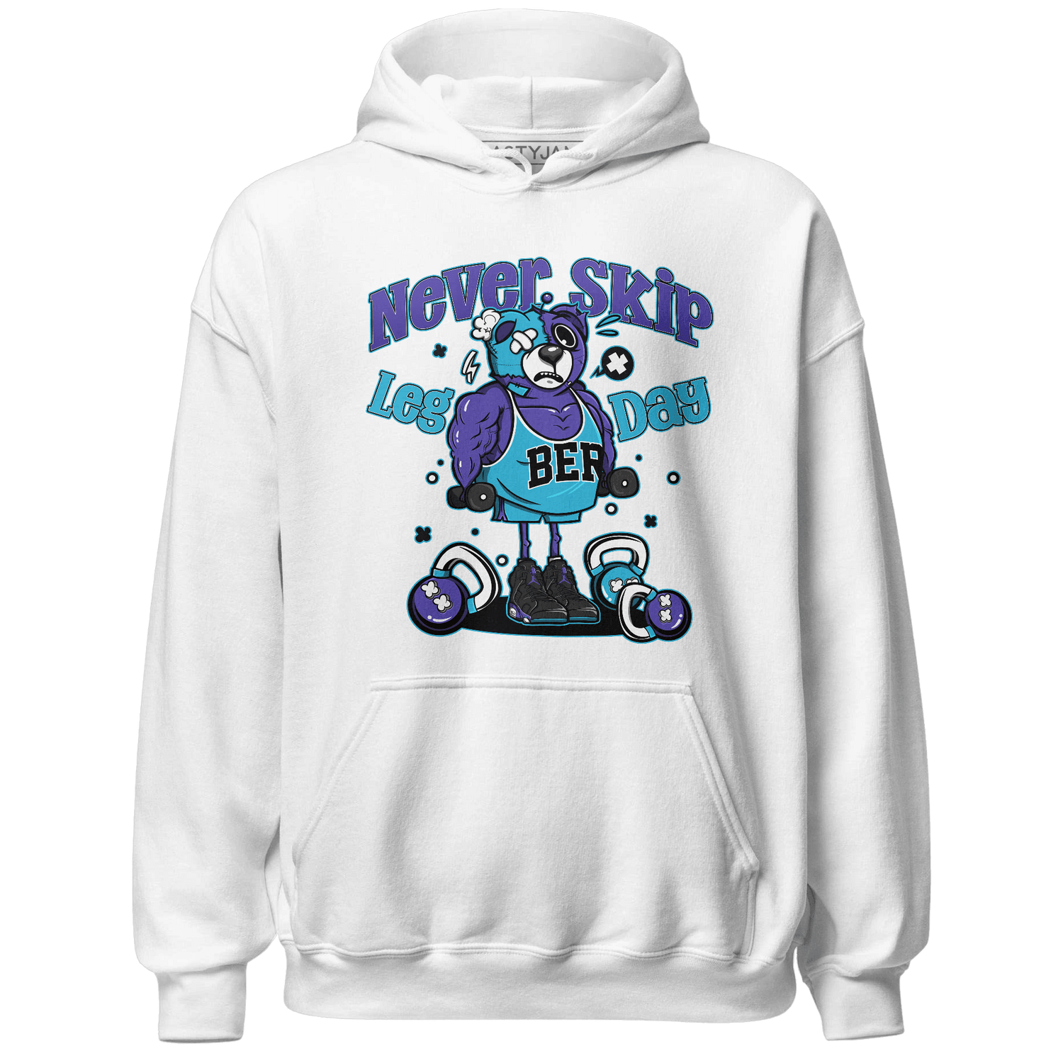 Aqua 6s Hoodie Match Leg Day BER - NastyJamz