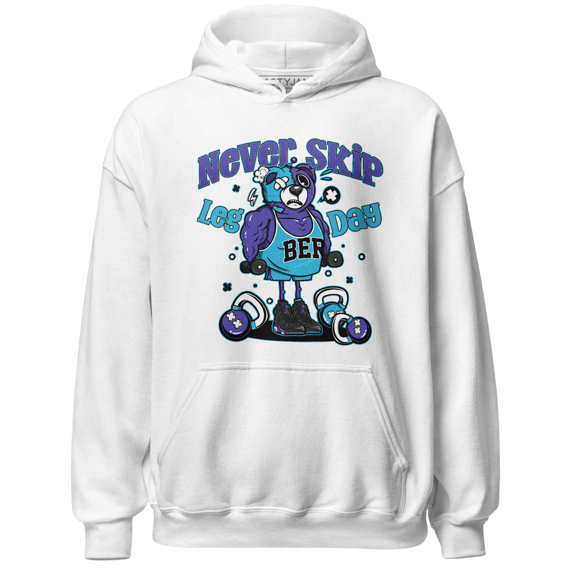 Aqua 6s Hoodie Match Leg Day BER - NastyJamz