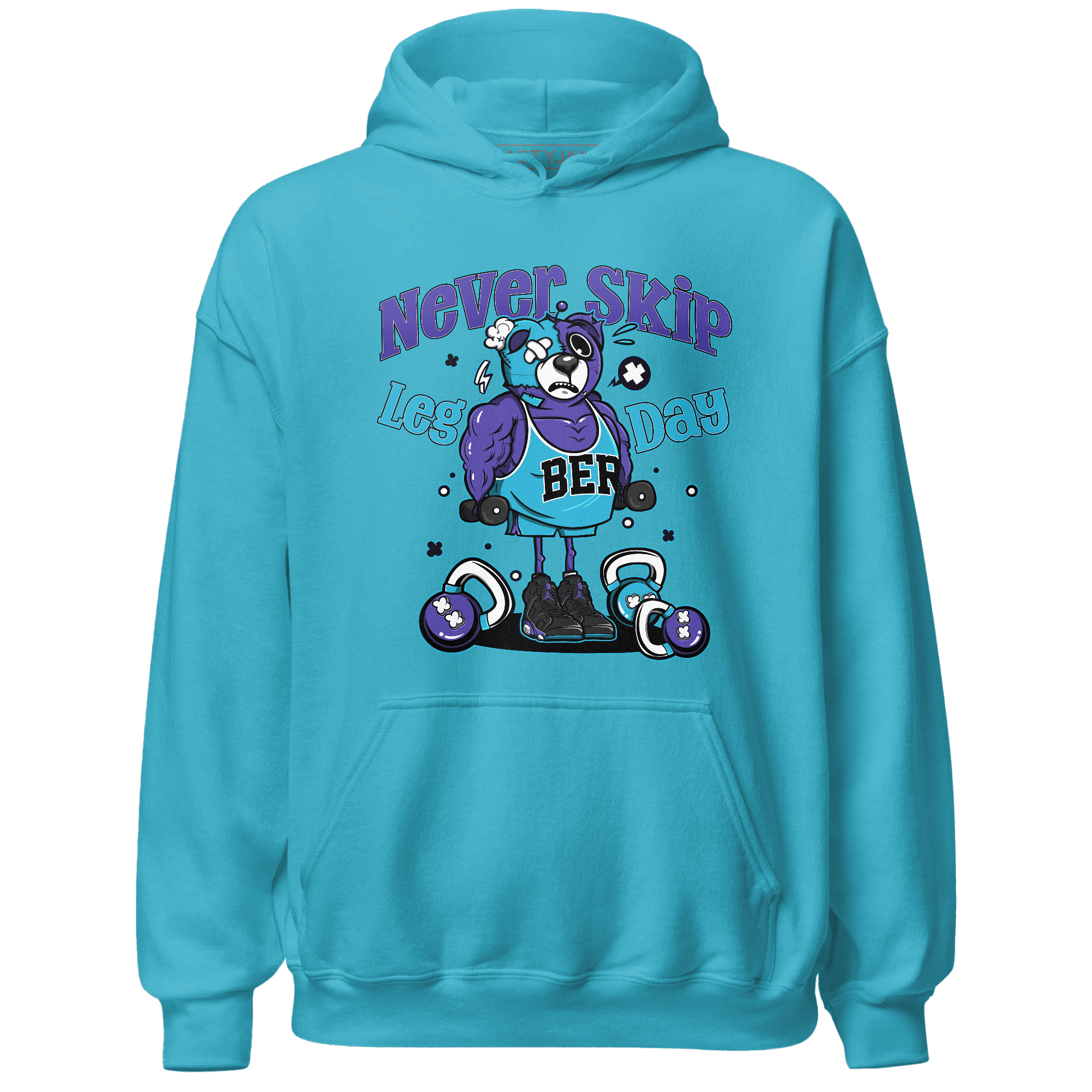 Aqua 6s Hoodie Match Leg Day BER - NastyJamz