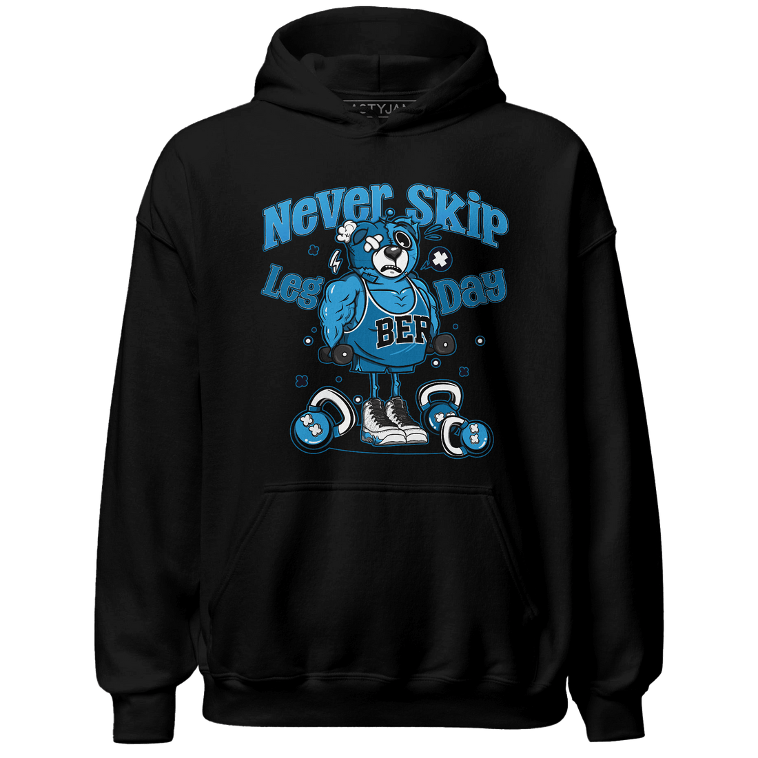 Powder Blue 9s Hoodie Match Leg Day BER - NastyJamz