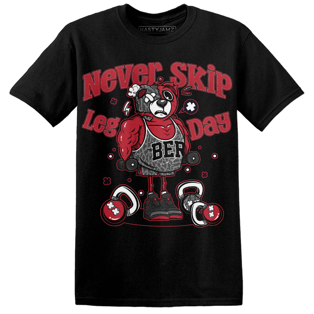 Spizike Low Bred T Shirt Match Leg Day BER - NastyJamz