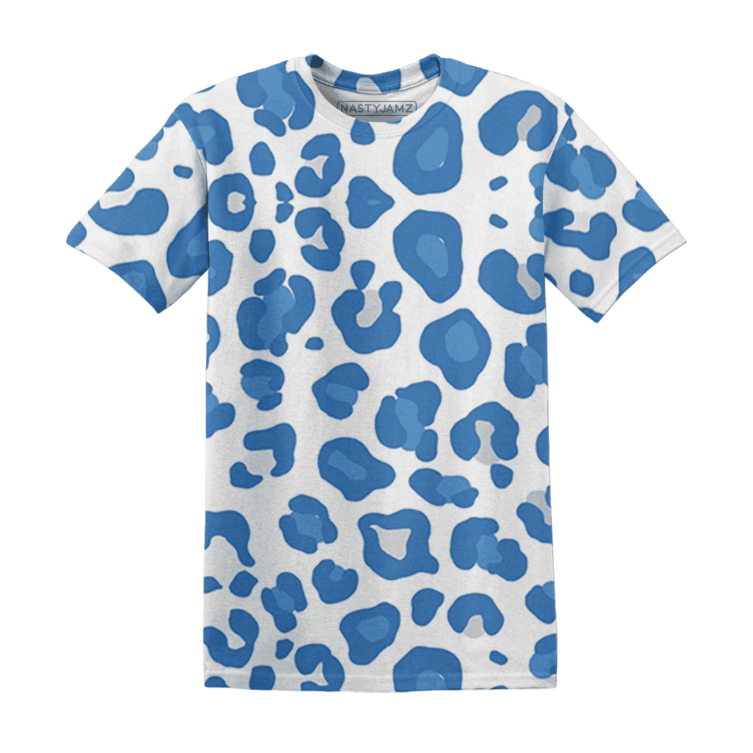 Carolina-Blue-Univercitii-17s-T-Shirt-Match-Leopard-Pattern-3D