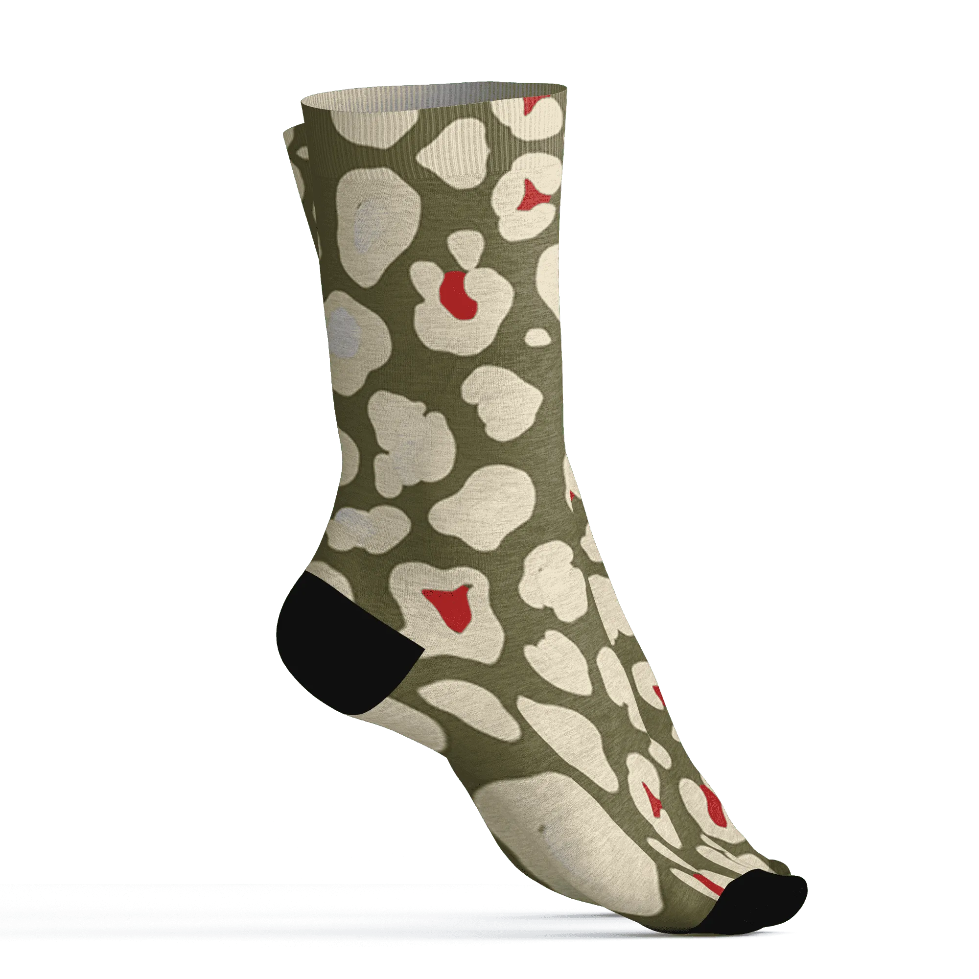 Medium-Olive-1s-Socks-Match-Leopard-Pattern-3D