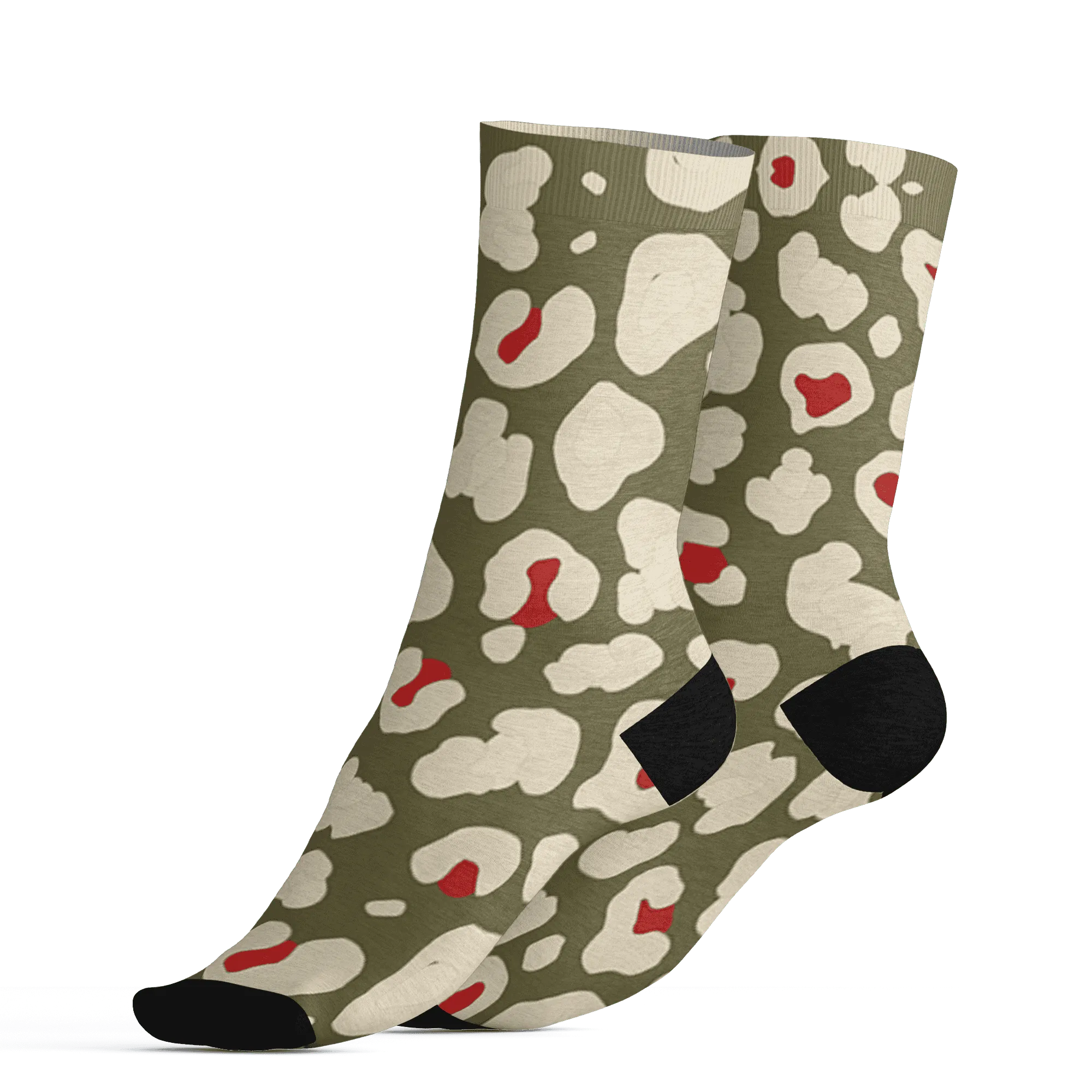 Medium-Olive-1s-Socks-Match-Leopard-Pattern-3D