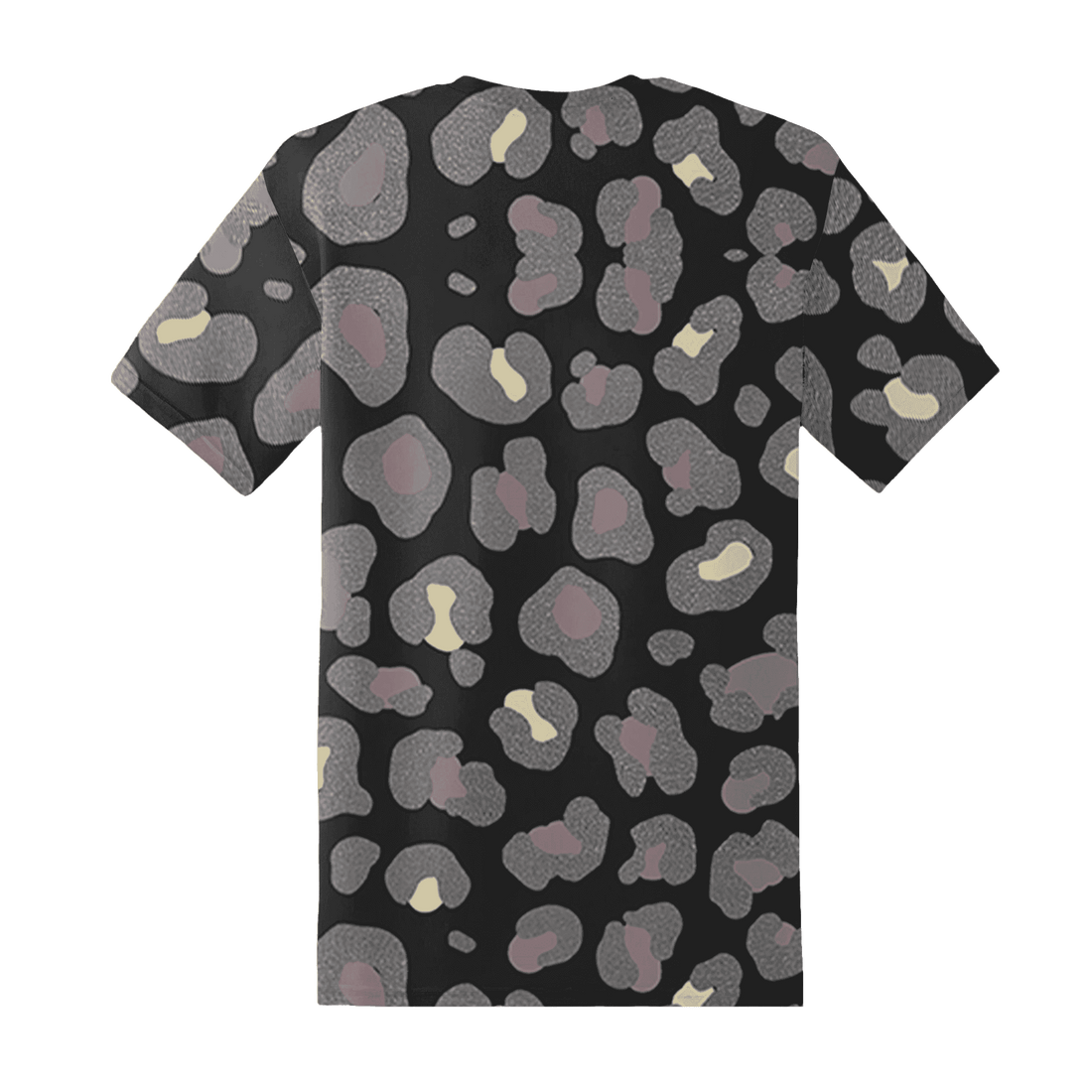 Black-Violet-Ore-3s-T-Shirt-Match-Leopard-Pattern-3D