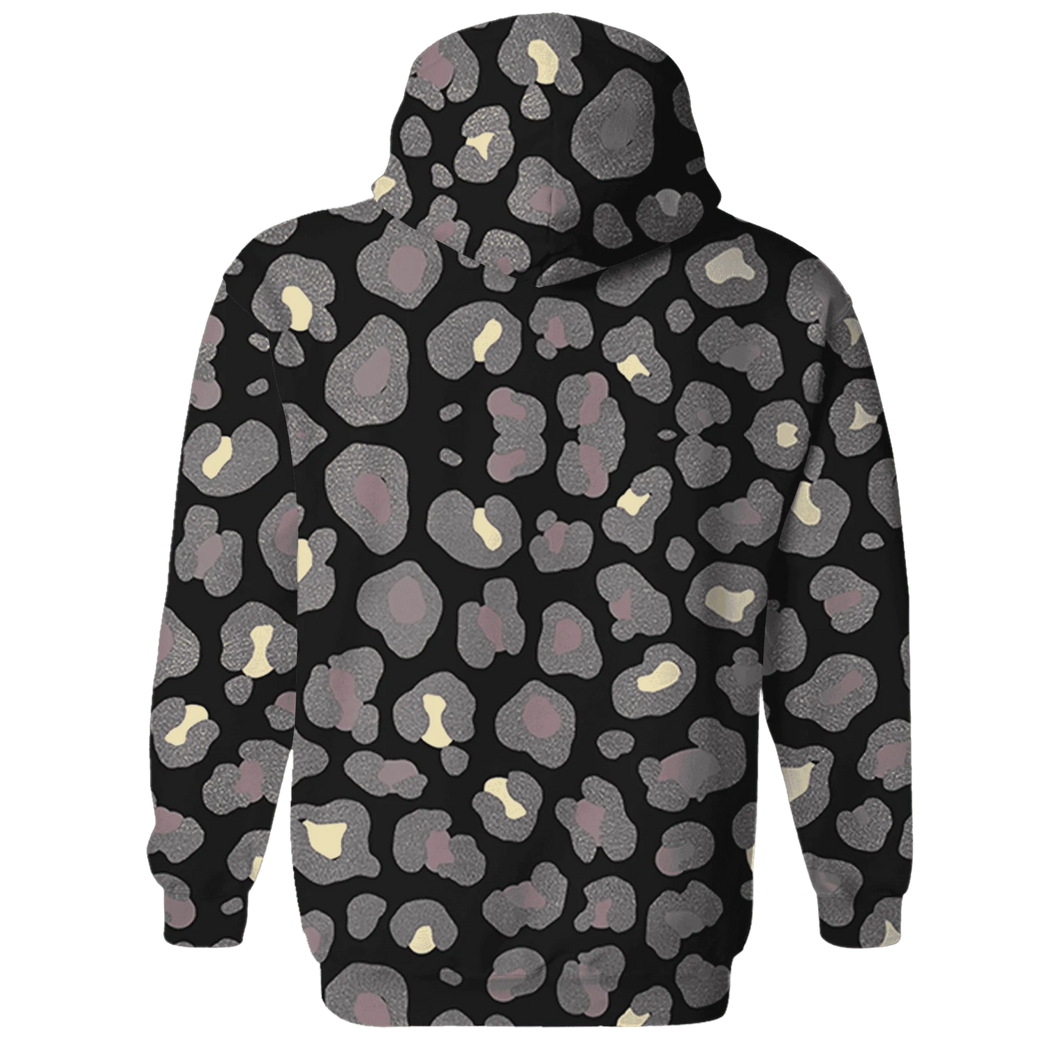 Black-Violet-Ore-3s-Hoodie-Match-Leopard-Pattern-3D