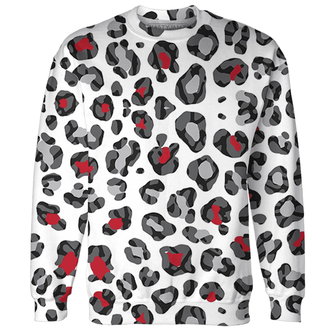 Cement-Grey-3s-Sweatshirt-Match-Leopard-Pattern-3D