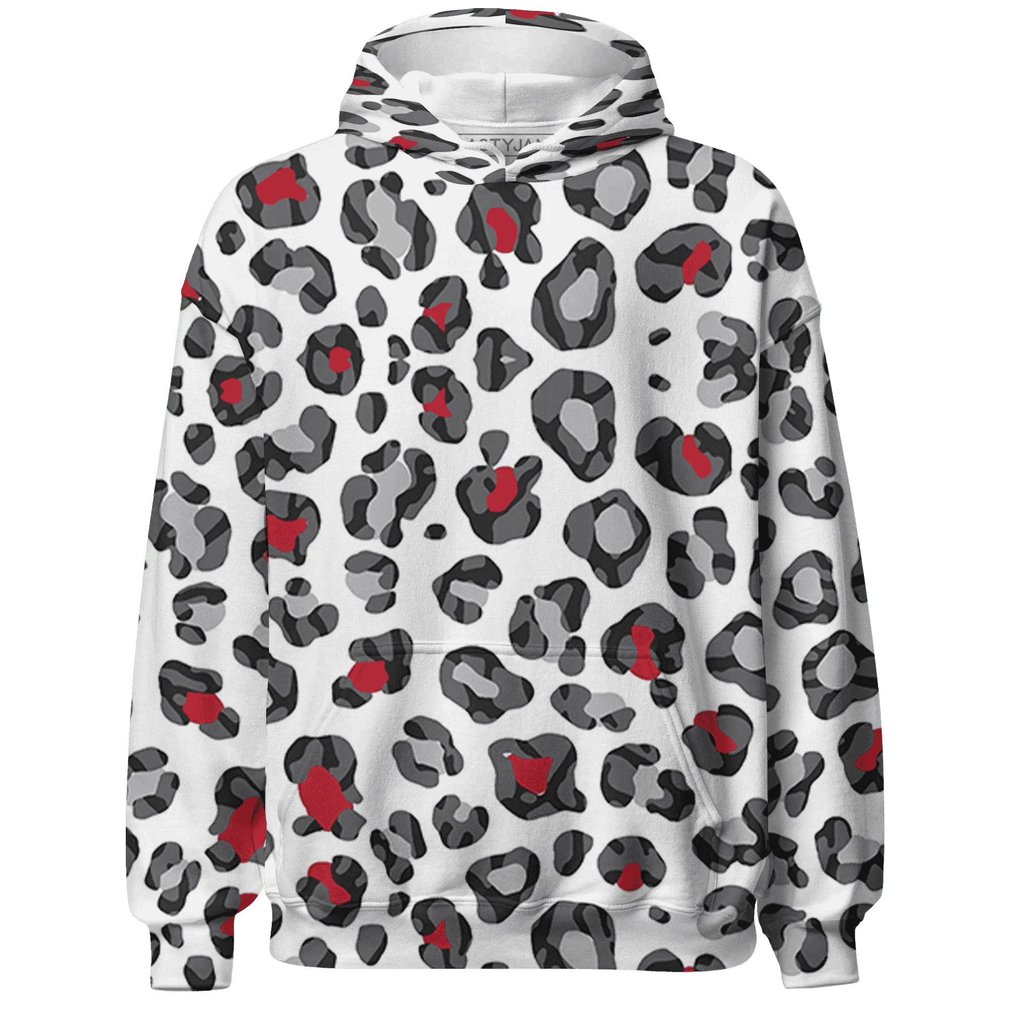 Cement-Grey-3s-Hoodie-Match-Leopard-Pattern-3D