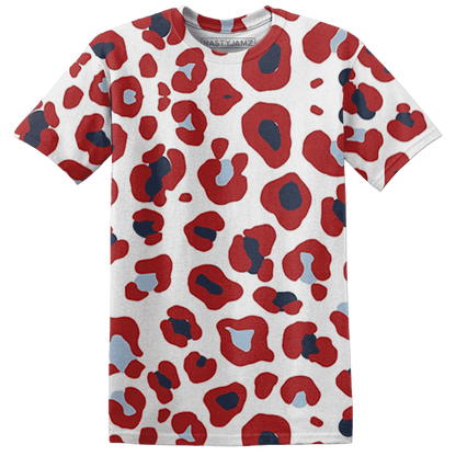 White-Navy-6s-T-Shirt-Match-Leopard-Pattern-3D