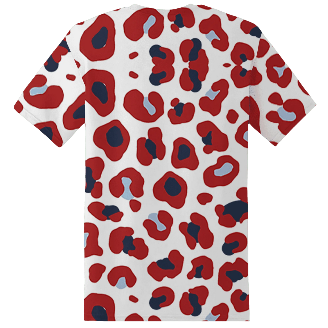 White-Navy-6s-T-Shirt-Match-Leopard-Pattern-3D