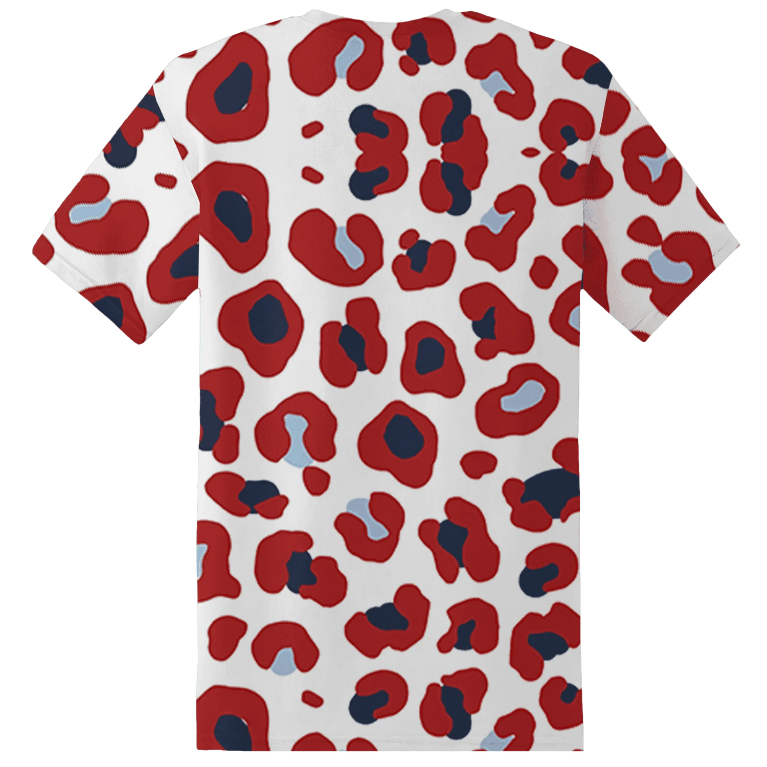 White-Navy-6s-T-Shirt-Match-Leopard-Pattern-3D