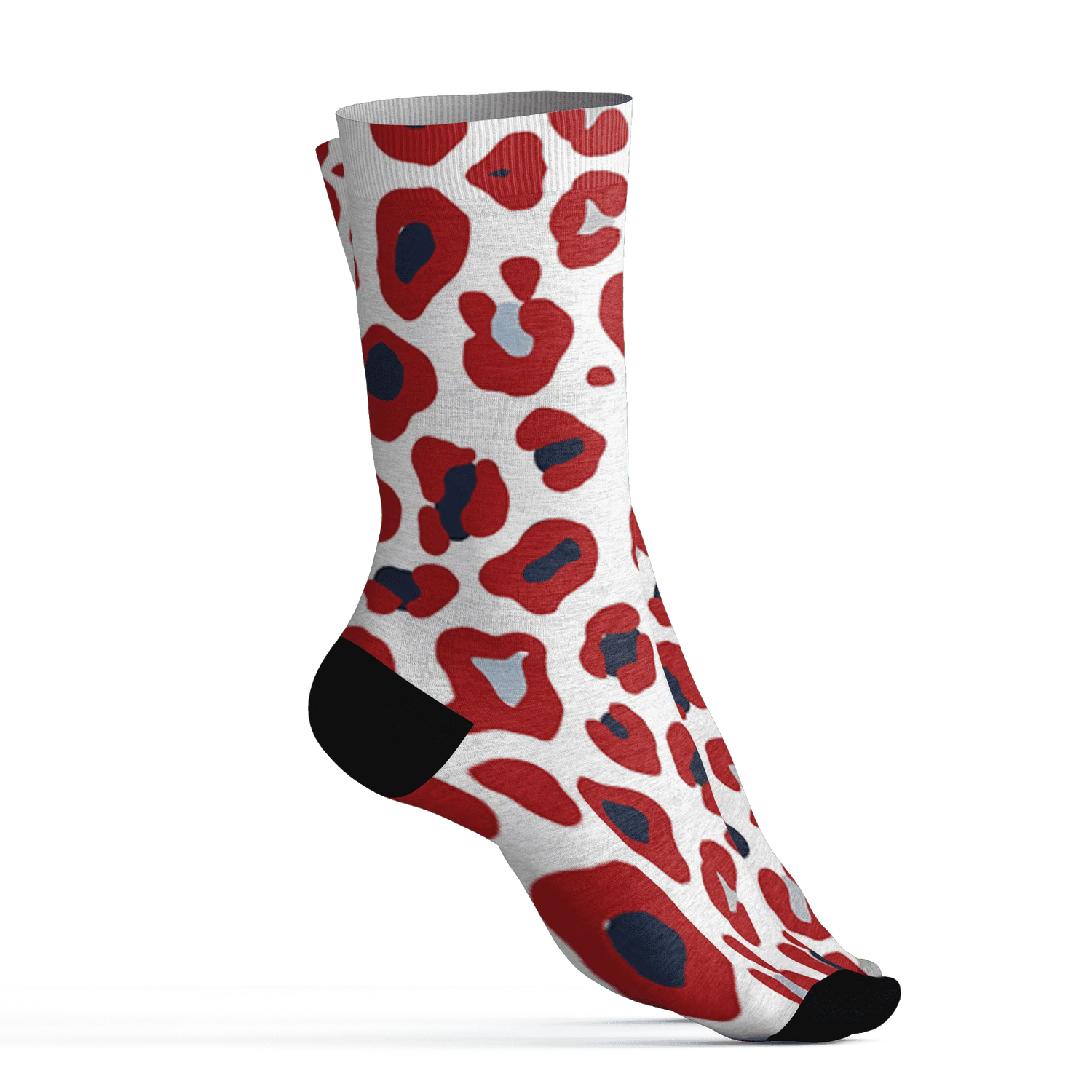 White-Navy-6s-Socks-Match-Leopard-Pattern-3D