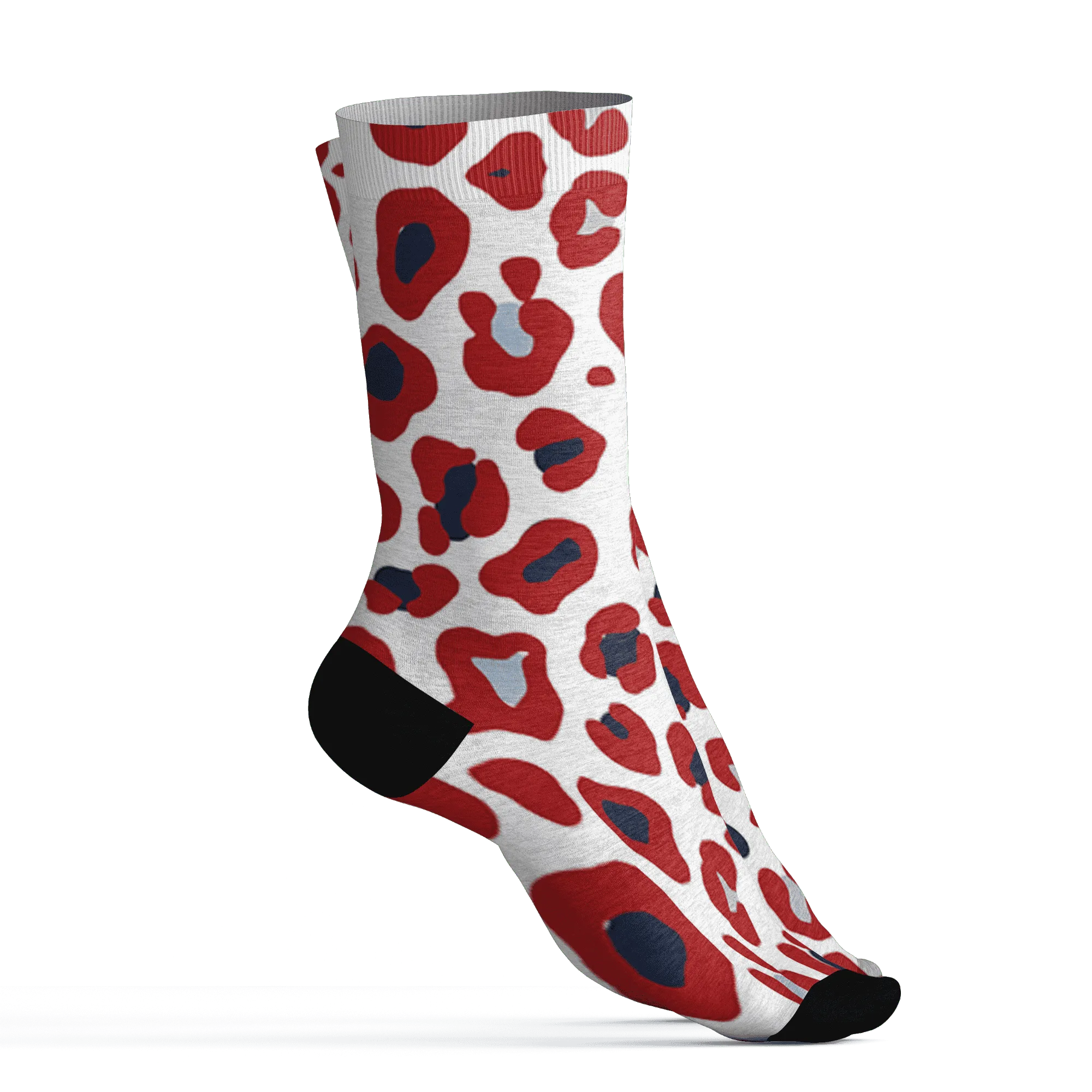 White-Navy-6s-Socks-Match-Leopard-Pattern-3D