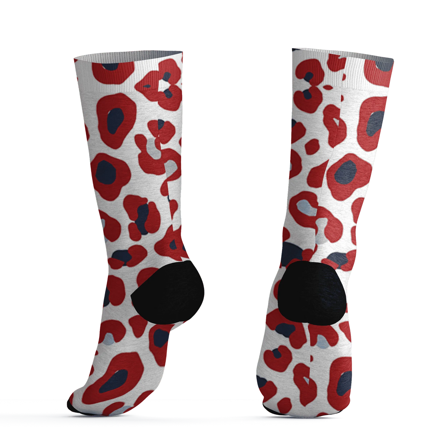 White-Navy-6s-Socks-Match-Leopard-Pattern-3D