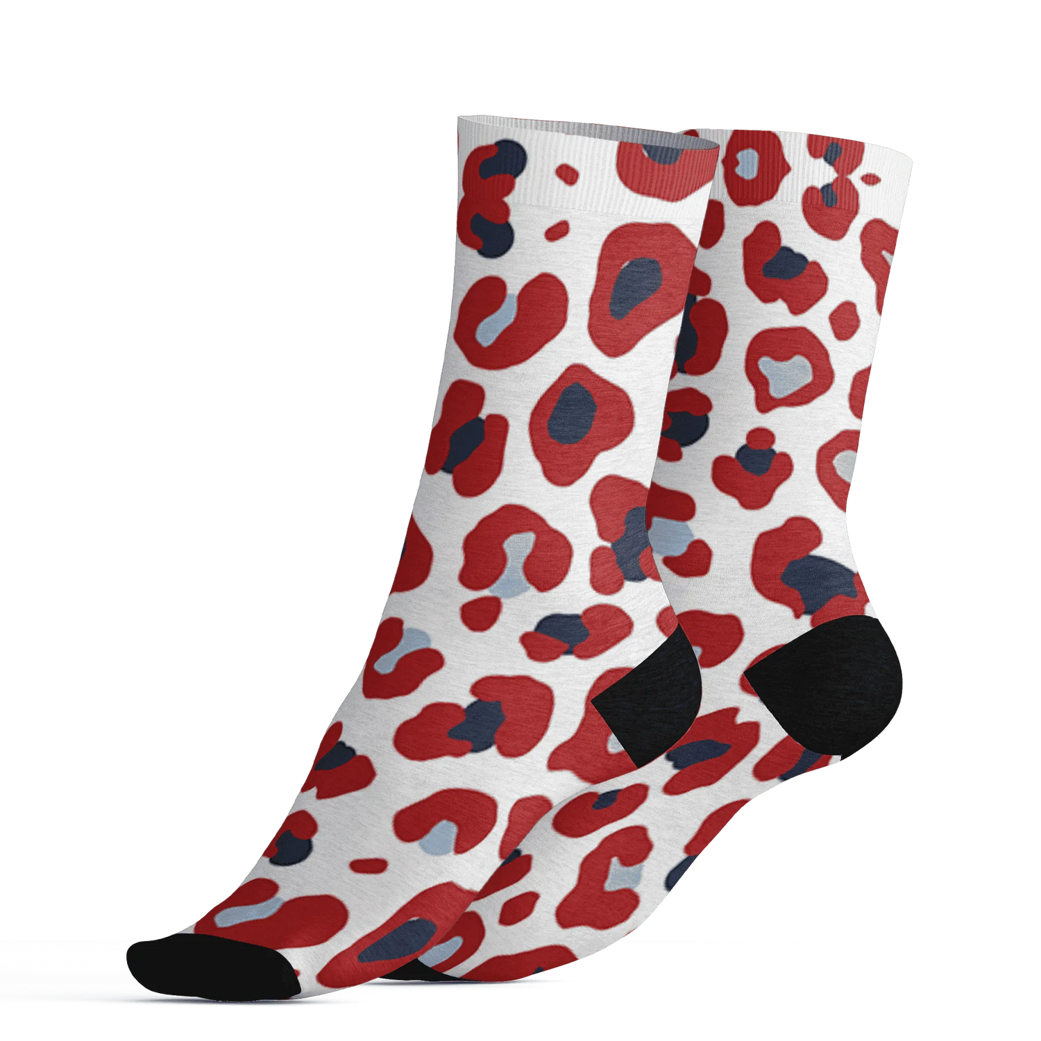 White-Navy-6s-Socks-Match-Leopard-Pattern-3D