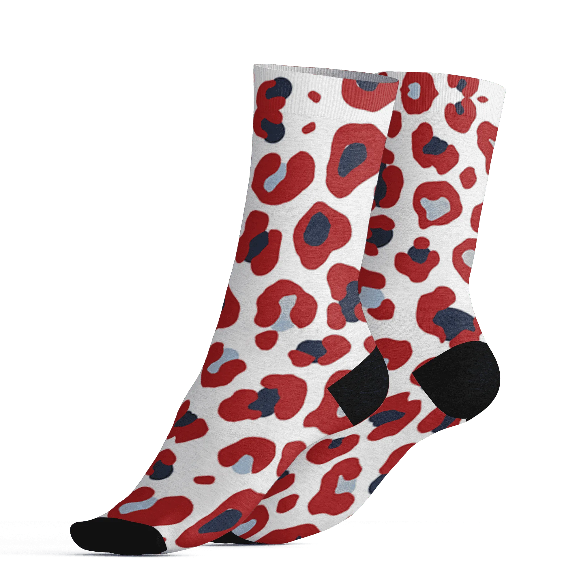 White-Navy-6s-Socks-Match-Leopard-Pattern-3D