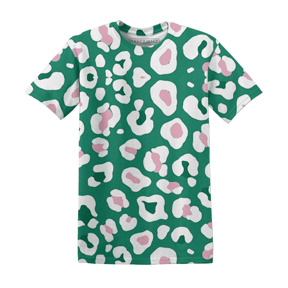 Dunk-Pink-Malachite-Medium-Soft-Low-Sail-T-Shirt-Match-Leopard-Pattern-3D